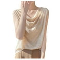 thumbnail image 1 of Wensltd Womens Summer Tank Tops Trendy Solid Color Cowl Neck Sleeveless Knit Tops Versatile Layering Tops S-XL, 1 of 5