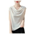 thumbnail image 1 of Wensltd Womens Summer Tank Tops Trendy Solid Color Cowl Neck Sleeveless Knit Tops Versatile Layering Tops S-XL, 1 of 5