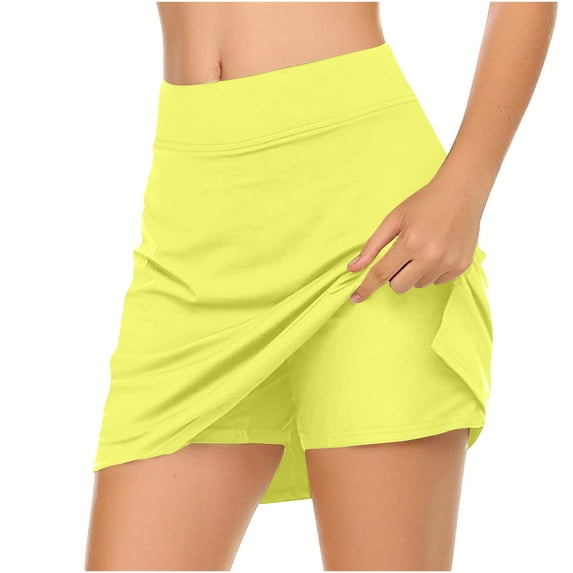 Wensltd Womens Tennis Skirt Shorts High Waisted Side Slit Skort Women Workout Golf Athletic