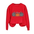 thumbnail image 1 of Wensltd Womens Thanksgiving Sweatshirts No Hood Pumpkin Graphic Fall Long Sleeve Pullover Tops Casual Fashion, 1 of 4