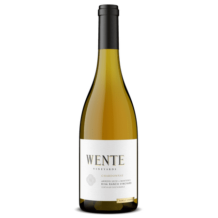 Wente Vineyards Chardonnay California White Wine, 750 ml Bottle, 14% ABV