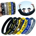 Wentin Bracelets Clearance! 6pcs Graduation Silicone Bracelets