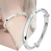 Wentin Bracelets Clearance! Bracelet With Push Pull Silver Plated Bracelet For Women Pure Silver Bracelet Gift