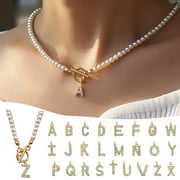 Wentin Clearance! Initial Necklaces For Women Trendy Girls Lowercase Letter A Z Pendant Dainty Gold Necklace With Initials Non Tarnish Cute Custom Name Personalized Initial Necklace Choker Jewelry