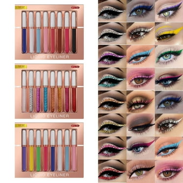 Wentin Eyeshadow Clearance! 8 Colors Liquid Glitter Eyeshadow Set Glitter Eye Looks Long Lasting Quick Drying Sparkling Eye Shadow Makeup Kits 2.5ml