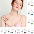 thumbnail image 1 of Wentin Jewelry Sets Clearance! Stylish Simple Crystal Earrings Necklace Bracelet Jewelry Three Piece Set, 1 of 7