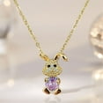 thumbnail image 1 of Wentin Necklaces & Pendants Clearance! Rabbit Pendant Necklace Cute Animal Rabbit Rhinestone Necklace For Mother's Day Women's Gift, 1 of 6