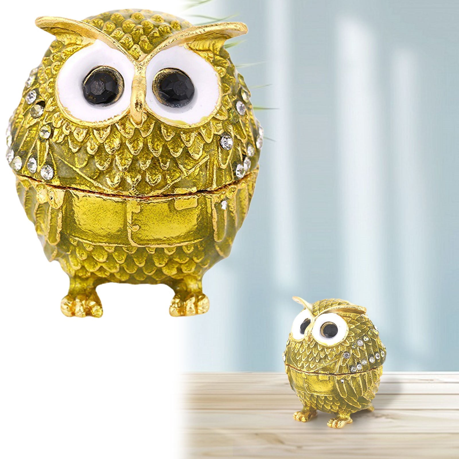 Bejeweled Hootie Wise Owl Enameled Trinket Box Bejeweled Hootie Wise Owl Enameled Trinket Box