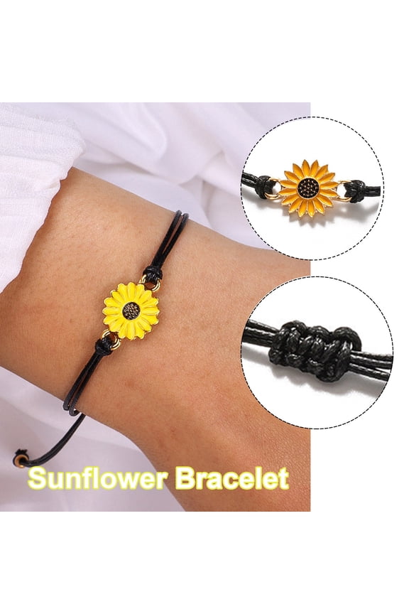 Wentin Reduced Bracelets Set Gift Sisters Sunflower Bracelets for Mother Relationship 2 for Bracelet Bracelets