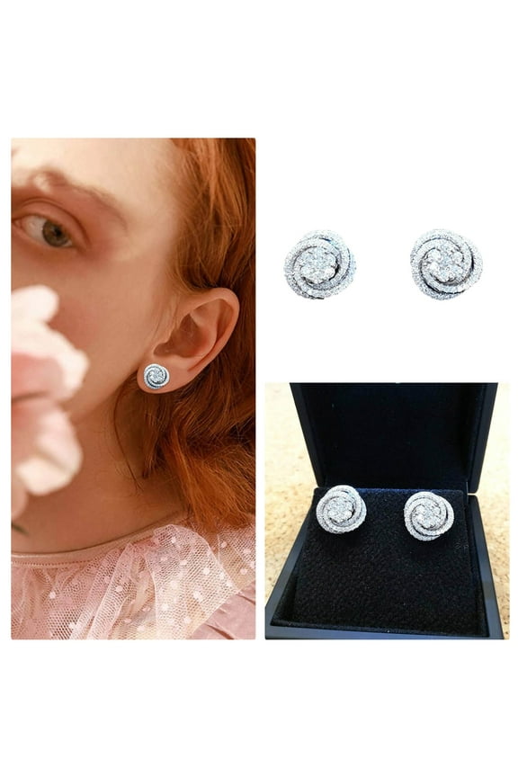 Wentin Reduced Earrings 5mm Earrings Round Brilliant Earrings Cut Sterling Silver 925 Moissanite Ear Studs Trendy Real Silver Lab Diamond Earrings