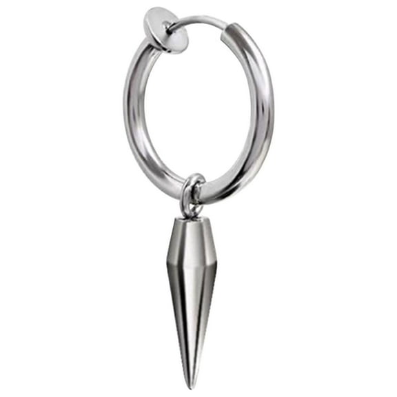 Wentin Reduced Earrings Titanium Steel Cool Earrings Earrings Hip-Hop Personality Round Line Men's Earrings Ring Earrings Stainless Steel Earrings