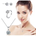 thumbnail image 1 of Wentin Reduced Jewelry Sets Women's Fashion Hexapod Zircon Crystal Necklace Earrings Ring Set Women Jewelry Set, 1 of 8