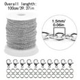 thumbnail image 1 of Wentin Reduced Jewelry materials 32.8 Feet Chain Link Thin Stainless Steel Chain Spool Bulk Necklace With Lobster Clasp And Rings For Jewelry Making DIY Bracelet Anklet, 1 of 4