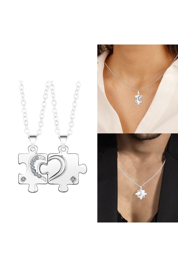 Wentin Reduced Necklaces & Pendants Personalized Couple Matching Necklace Friendship Pendant Jewelry Suitable For Valentine's Day