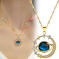 thumbnail image 1 of Wentin Reduced Necklaces & Pendants Starry Sky Planet Light Luxury Temperament Gorgeous Full Diamond Necklace Women's Versatile Collar Chain Titanium Steel Chain, 1 of 7