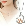 thumbnail image 1 of Wentin Reduced Necklaces & Pendants Two Foxes Necklaces Cute Pendant Mother Necklace Daughter Necklace, 1 of 9