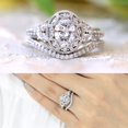 thumbnail image 1 of Wentin Reduced Rings Silver Promise Rings Set 2PCS US 6 TO 10 Delicate Design Diamond Fashion Ring Light Luxury Ring Graduation Gift Birthday Gift For Her, 1 of 9