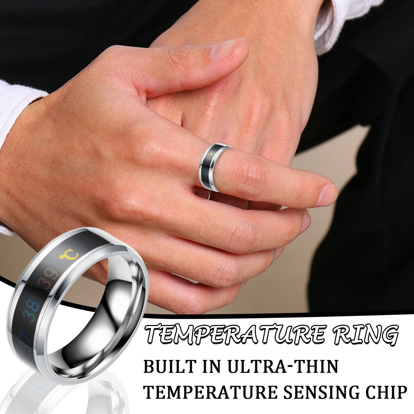 Wentin Reduced Rings Stainless Steel Temperature Ring Body Temperature ...