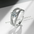 thumbnail image 1 of Wentin Reduced Rings Women Fashion Ring Open Adjustable Rings Cubic Zirconia Promise Rings For Her, 1 of 8