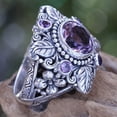thumbnail image 1 of Wentin Reduced Rings Women's Sparkling Amethyst Ring Promise Ring Zirconia Rings Engagement Rings, 1 of 8