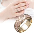 thumbnail image 1 of Wentin Rings Clearance! Exquisitely Carved Rose Two Tone Women's Ring European And American Wedding Gift Ring, 1 of 9