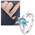 thumbnail image 1 of Wentin Rings Clearance! Fashion Mix Animal Sapphire Turtle Ladies Open Zircon Ring Jewelry, 1 of 9