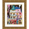 thumbnail image 1 of Wentzeis, Martine 25x32 Gold Ornate Wood Framed with Double Matting Museum Art Print Titled - La maroquinerie, 1 of 4