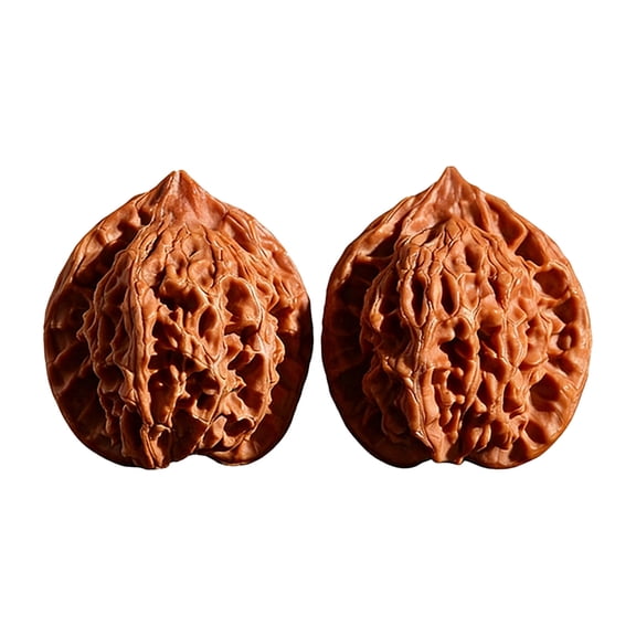Wenwan Walnuts – Chinese Walnuts Stress Health Care for Massage and Hand Training Natural Solid Grip for Elderly and Wellness (2 Pcs)