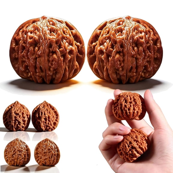 Wenwan Walnuts, Natural Chinese Walnuts Fidget, Hand Fidget Massage Toys for Relaxation Stress Relief & Hand Training