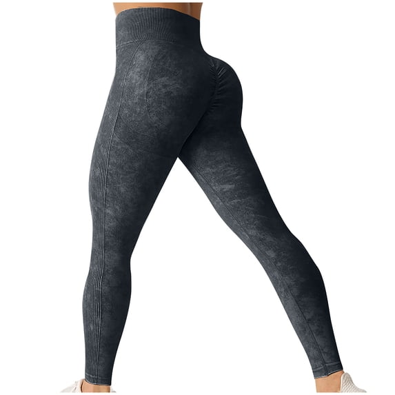 Wenyuyu High Waisted Leggings for Women Solid Color Tummy Control Butt Lifting Pants Lounge Fitness Yoga Tight Leggings