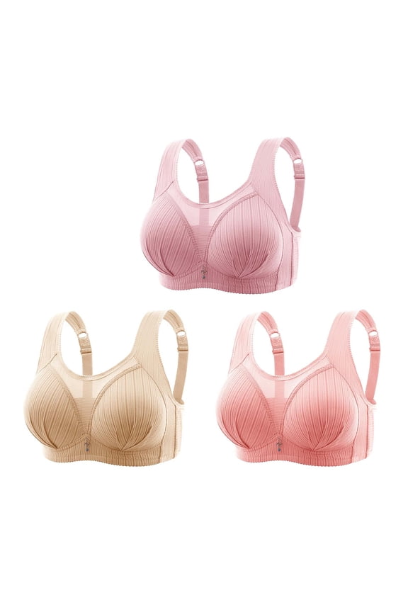 Push Up Bras for Women Wireless Solid Color Cool Everyday Bralettes Plus Size Comfortable No Underwire Bras