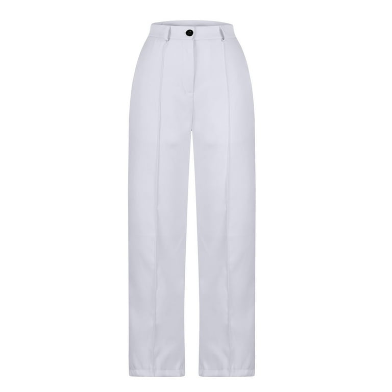 Wenyuyu Suit Pants for Women Dressy Button Full Length Pants