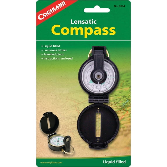 Coleman Lensatic Compass - Military Style Navigation Tool - Multicolor