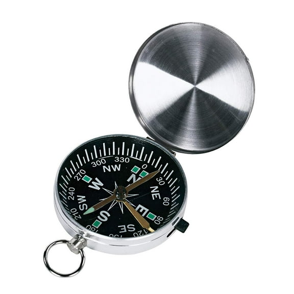 Wenzel Lidded Compass - Camping Accessory - Silver