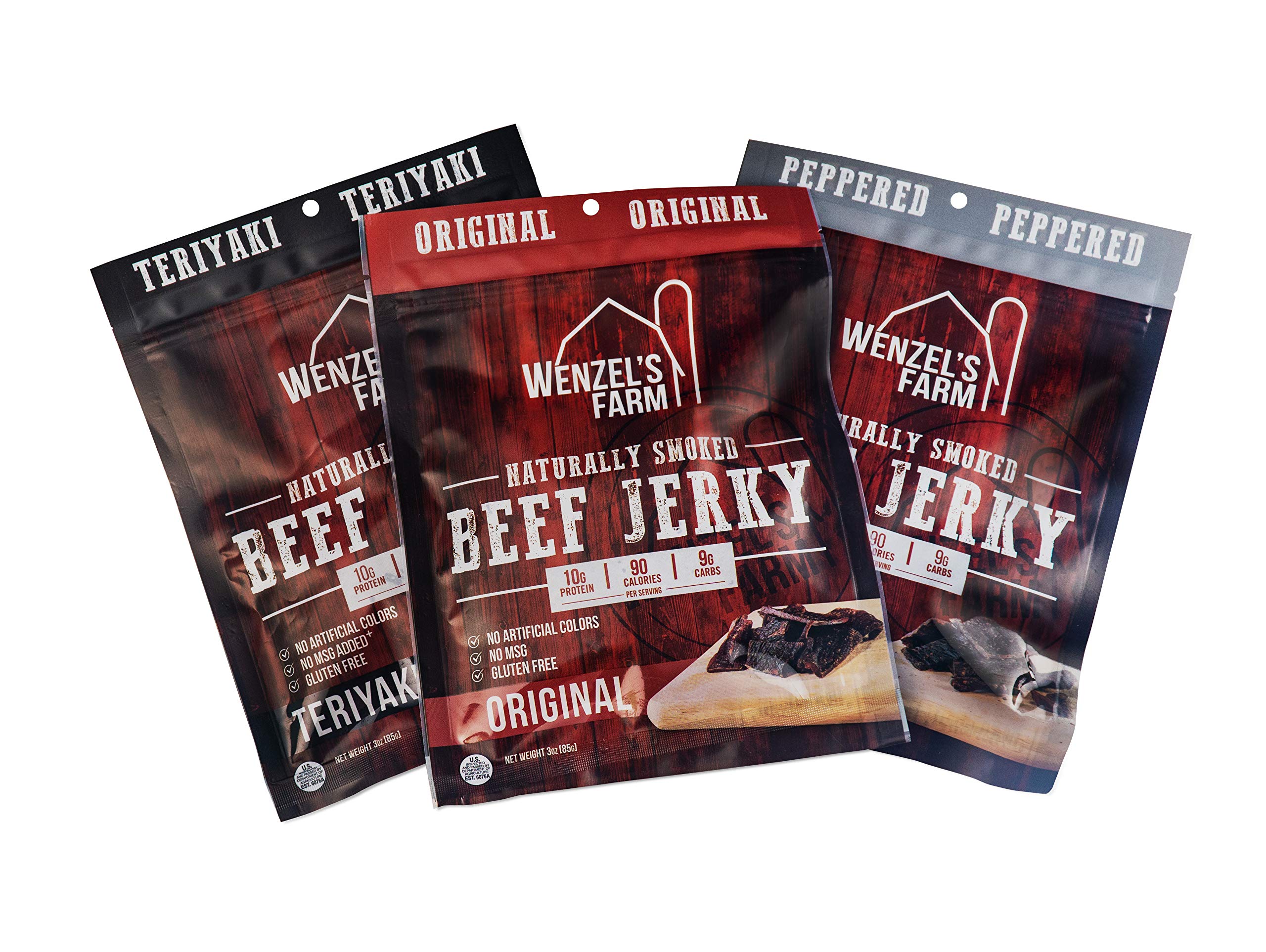 Wenzel's Farm Beef Jerky DHF10 Variety Pack Includes Original