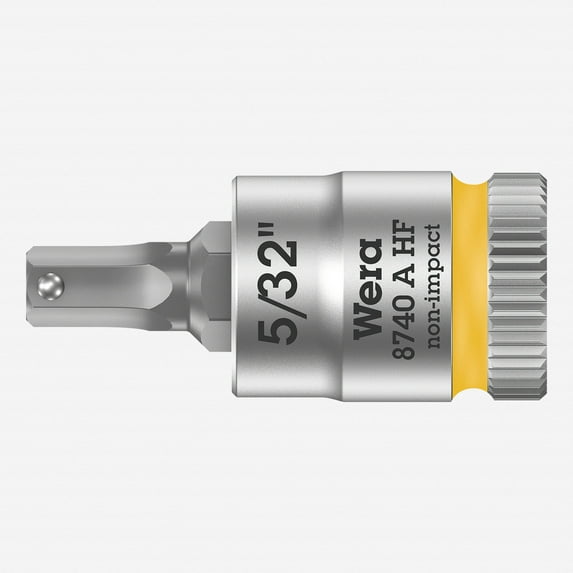 Wera 003385 8740 A 1/4" Drive Zyklop Hex-Plus Bit Socket with Holding Function 5/32"