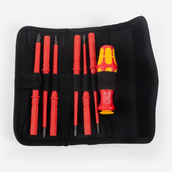 Wera 003470 Kraftform Kompakt VDE 60 i/7 Slotted/Phillips Insulated Screwdriver Set