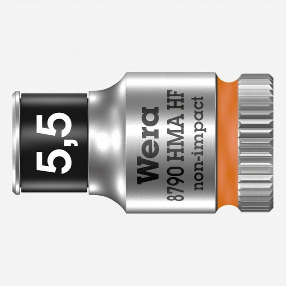 Wera 003720 8790 HMA HF Zyklop Socket, 1/4" Drive with Holding Function - 5.5mm