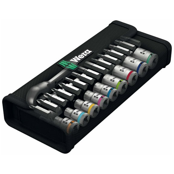 Wera 05004021001 1/4 Drive Switch Ratchet SAE Socket and Bit Set (28 Piece)