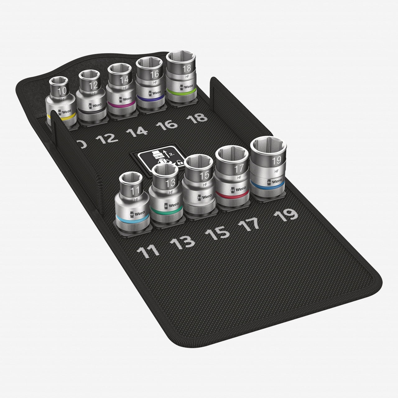 Wera 004203 Zyklop Socket Set with Holding Function 1/2" Drive Metric
