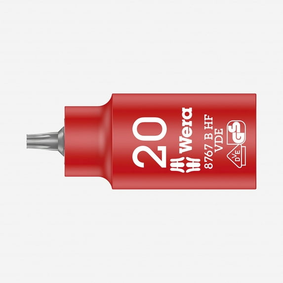 Wera 004920 VDE HF Torx Bit 3/8" Drive Socket, T20