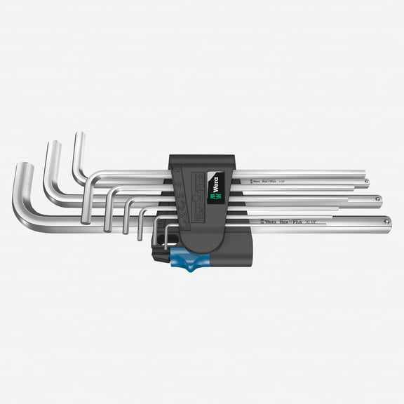 Wera 022130 Hex-Plus HF Chrome Hex L-key Set, Metric