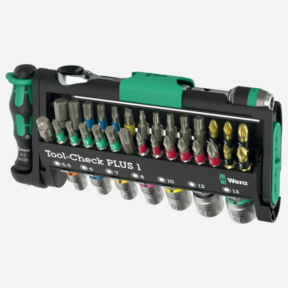 Wera Tools Chrome-Vanadium Tool-Check Plus 1 Set, 39 Pieces