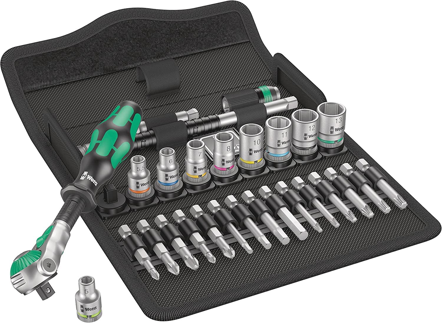 8100 SB 9 Zyklop Speed Ratchet Set, 3/8" Drive, Imperial