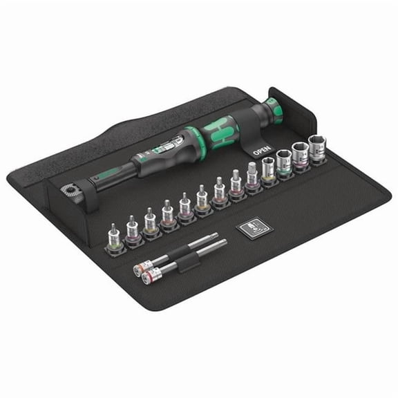 Wera 05004180001 Square Drive Wrench Bit Set for Bicycles & E Bikes, 16 Piece