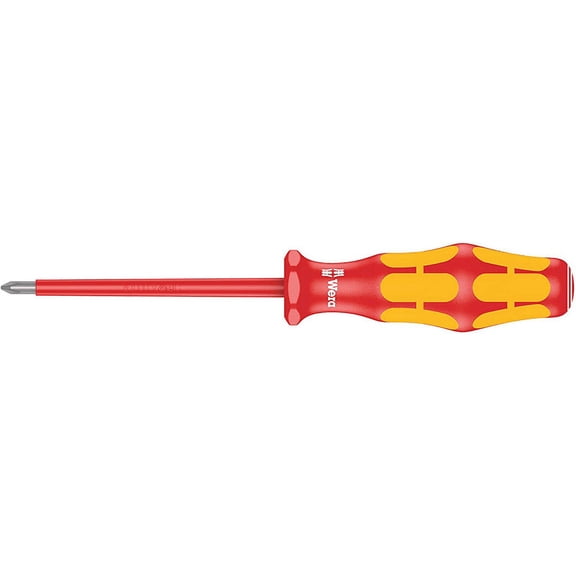 Wera 05006159001 Kraftform Plus VDE 162i PH Phillips Insulated Screwdriver, PH 2 Head, 8" Blade Length