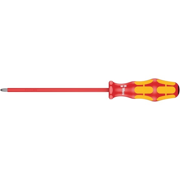 Wera 05006163001 Kraftform Plus VDE 165i Pozidriv Insulated Screwdriver, PZ 1 Head, 6" Blade Length