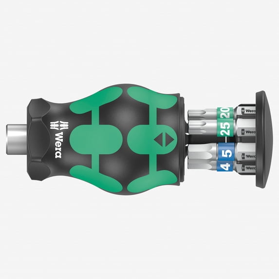 Wera 008875 Kraftform Kompakt Stubby 3 with Torx/Hex Bit Storage