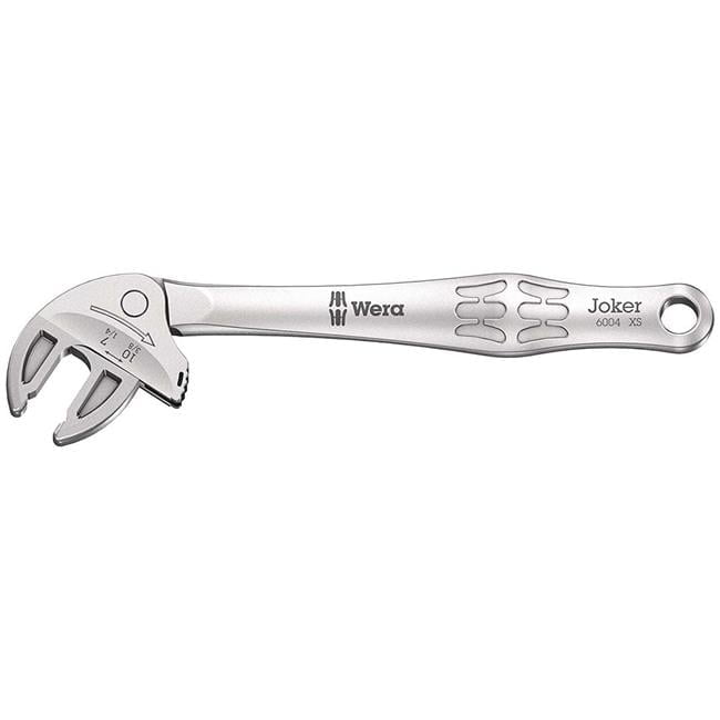 Wera 05020099001 6004 Joker XS Self-Setting Adjustable Wrench, 7–10mm (1/4"–3/8"), Ratcheting, Compact Design