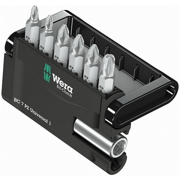 Wera 05056296001 Mini-Check Pozidriv Insert Bit Set, 7 Piece